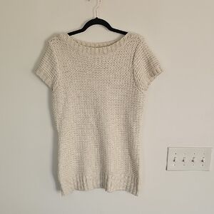 United States Sweaters Cream Short Sleeve Knit
